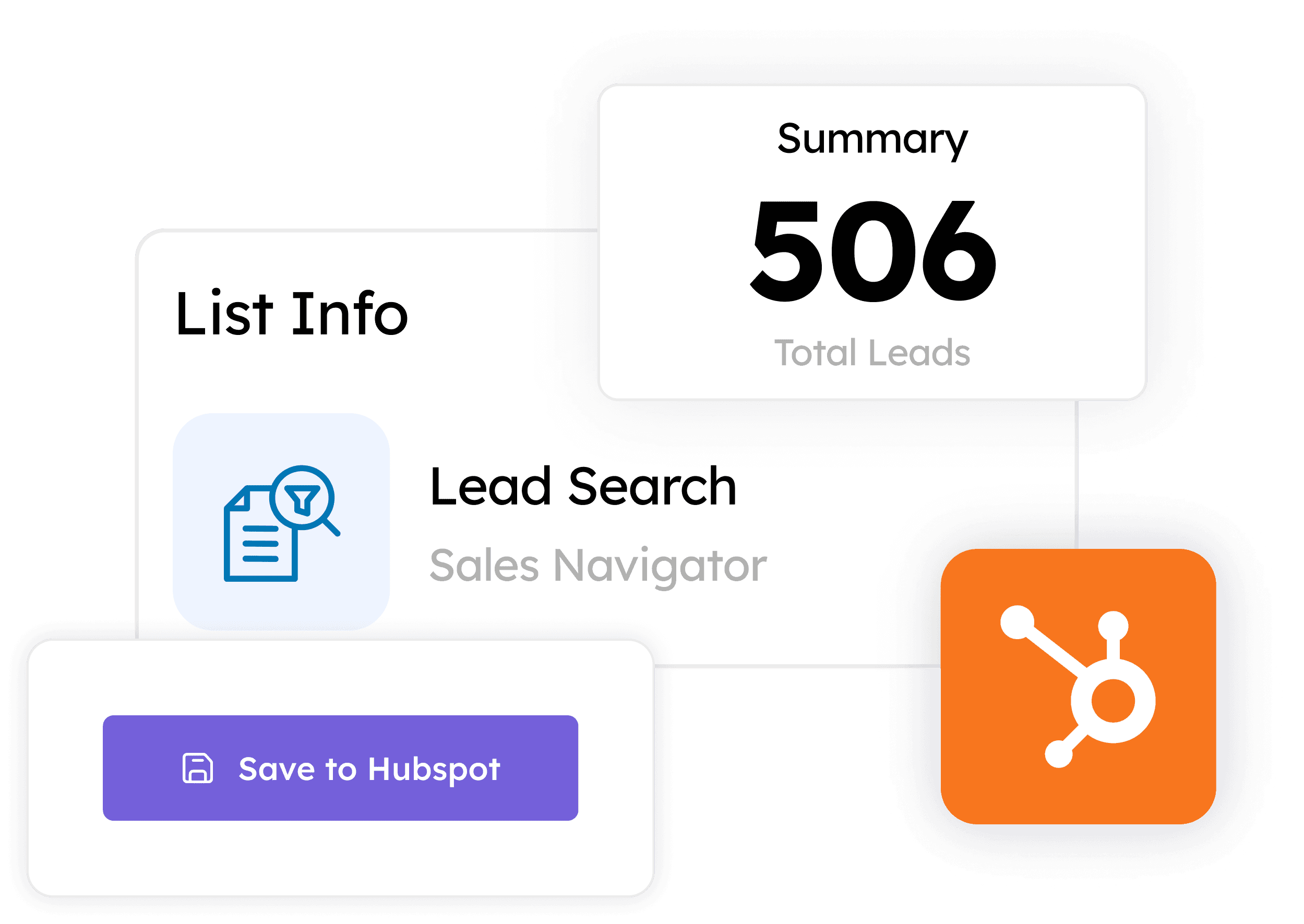 HubSpot list import with Save to HubSpot action