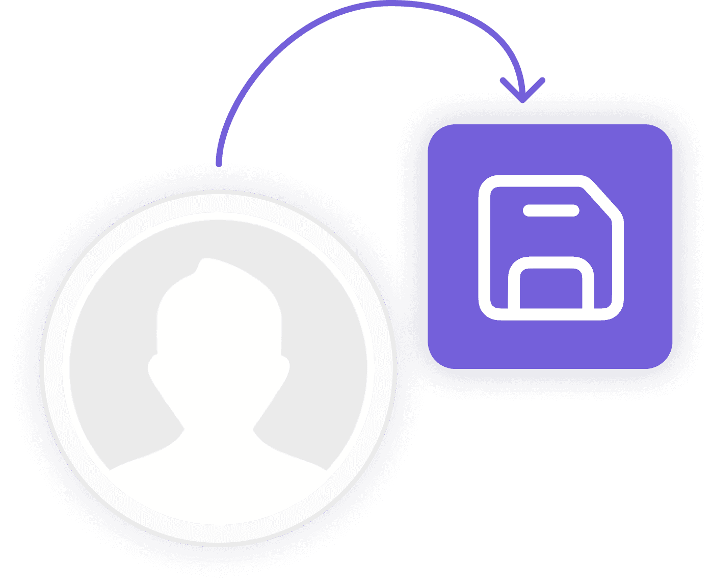 Prospect profile with one-click HubSpot save action