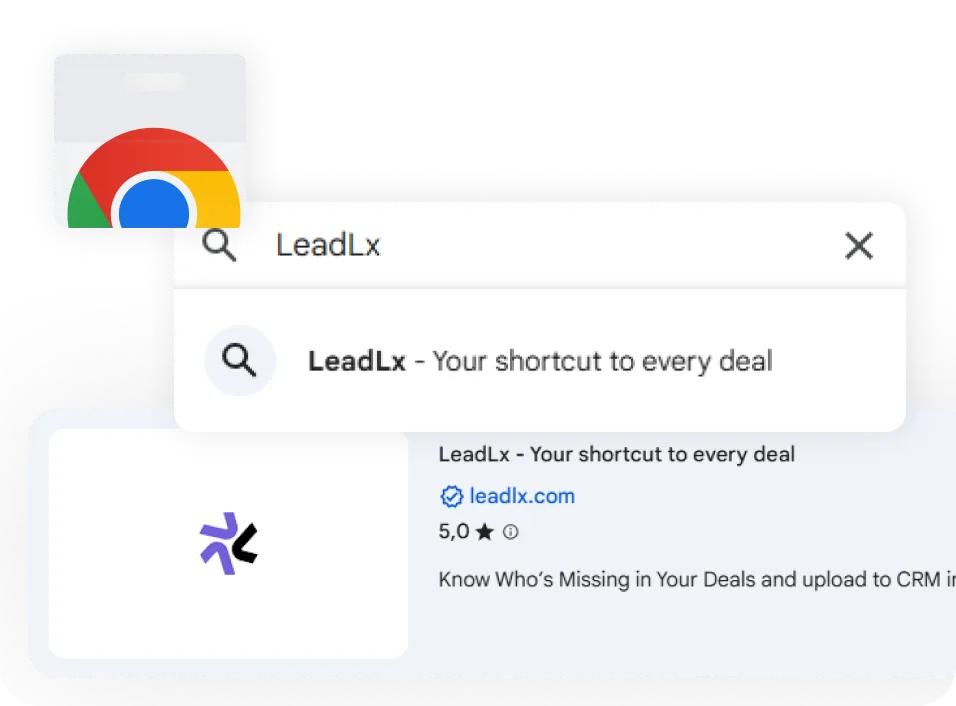 LeadLx extension listing in the Chrome Web Store