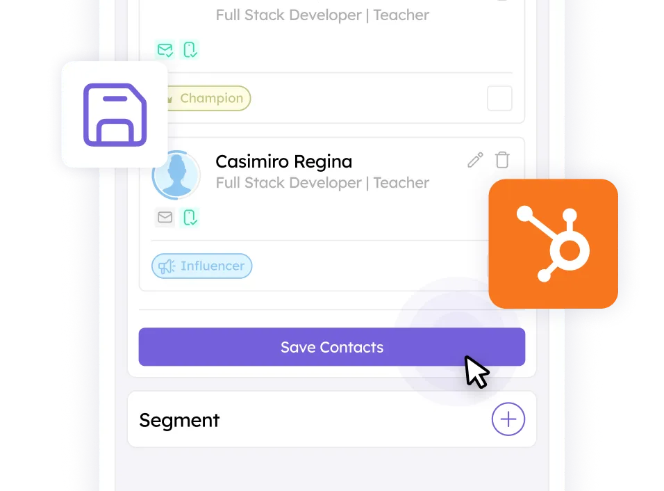 LeadLx sidebar saving a contact with committee roles