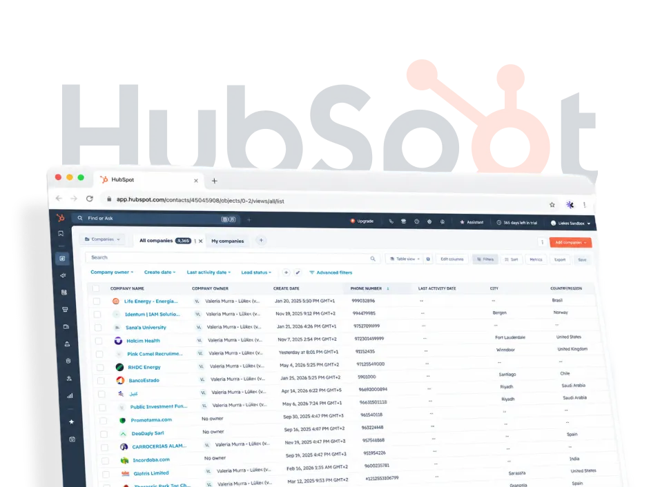 Imported contacts inside a HubSpot list